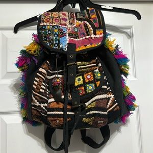 NWOT GORGEOUS COTTON BACKPACK